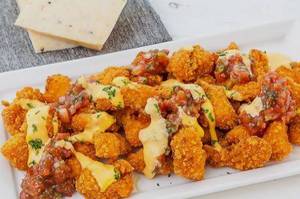 Chicken pop loaded fries