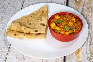Roti 3 pieces with mixed veg