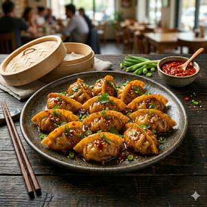 Manchurian Chilli Momos (10 Pieces)