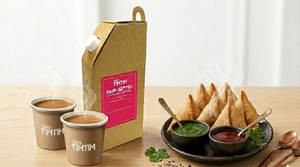 " Samosa + Chai = Baatein Unlimited "