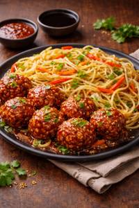 Manchurian + Veg Noodles