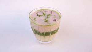 Iced Matcha Latte With Strawberry Cold Foam