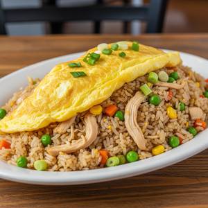 Chicken Fried Rice with Omelette