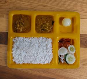 Rice Yellow Dal Sweet Thali