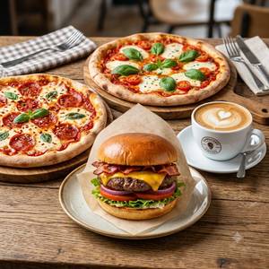 2 Pizza +1 Burger +1 Coffee