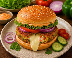 Veg Cheese Burger
