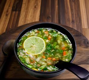 Veg lemon coriander soup
