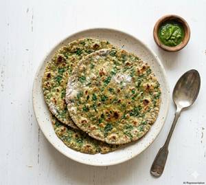2 Whole Wheat Palak Roti