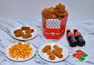 Includes 6 Pc Hot Chicken