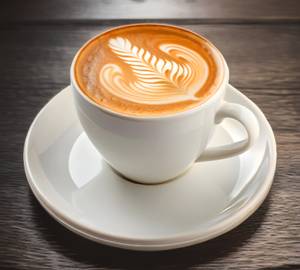 Flat white hot hot coffee