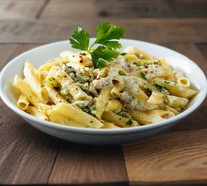 White souce pasta