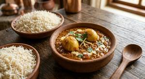 Egg Curry [2 Eggs] with Rice