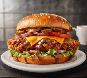 fried  pepper Chicken Burger