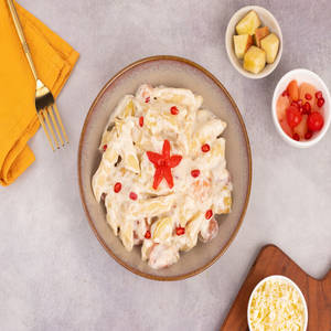 MIX FRUIT PASTA IN WHITE SAUCE