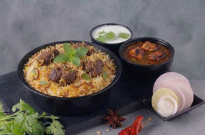 Mutton Biryani With Gravy