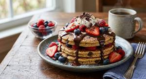 Chocoberry Millet Pancake