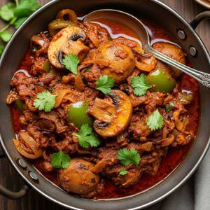 Mushroom Kadhai Gravy