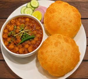 Puri with chana aalu sabji