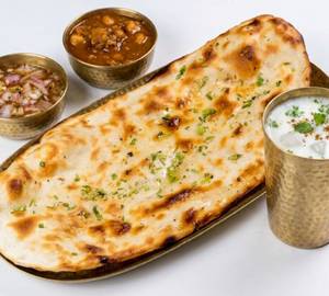 2 Aloo Kulcha With Chana Masala And Buttermilk