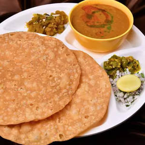 Dal Pakwan With Sweet [As per Availability]