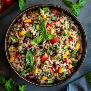 Spicy Grilled Mexican Paneer With Cilantro Rice & Kidney Beans Salad