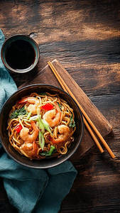 Prawns Hakka Noodles