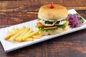 Veg Burger With Cheese Combo