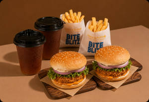 2 Spicy Crunch Chicken Burger + 2 Fries + 2 Coke