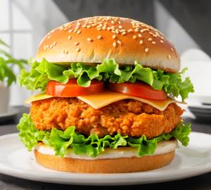 Crispy chicken burger