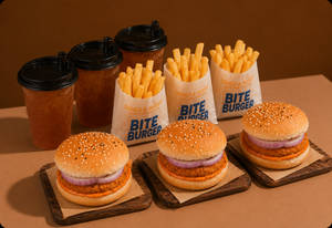 3 Crispy Aloo Burger +3 Fries+ 3 Ice Tea
