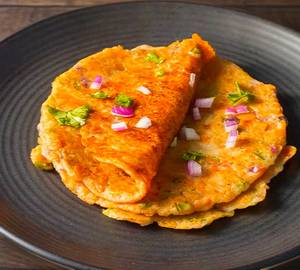 Besan Onion Tomato  Chilla