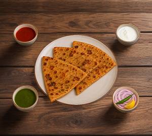 3 Triangle Paratha (No Curry)