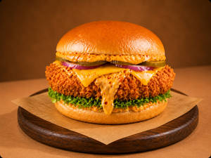 Spicy Crunch Chicken Cheese Burger