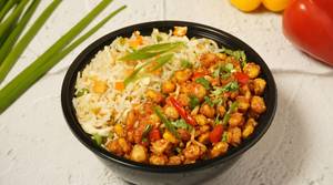 Veg Fried Rice With Crispy Chilli Corn