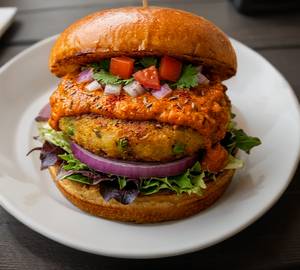Aloo Tikki Masala Burger