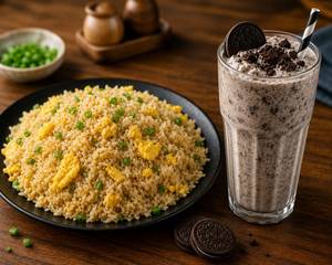 Egg Rice + Oreo Shake
