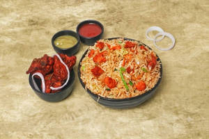 Chicken Fried Rice Quater+ Chicken 65 (3 Pcs)