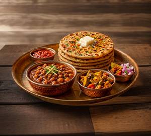 Mix Paratha With Pickle