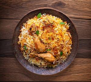 Special Hydrabadi Chicken Biryani With [ Half Plate 2 Pieces]