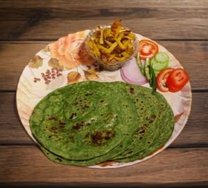 Palak Roti Masaladar Aloo Bhujia