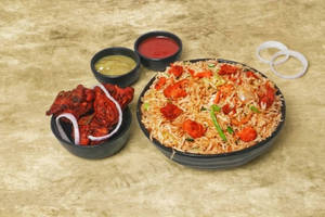 Chicken  Fried Rice Quater+ Chicken 65 [3 Pcs]