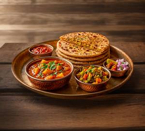 Allo Paratha With Pichle