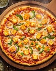 Cheese Capsicum And Cheese Paneer Pizza