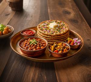 Onion Paratha With Pickle
