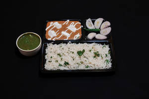 Shahi Paneer With Steam Rice
Combo+ Salad [Serves 1]