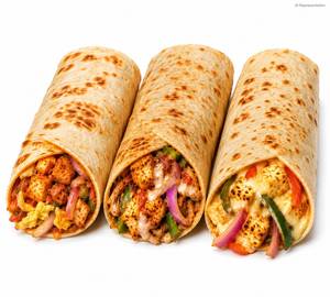 Egg Chicken Tikka Roll + Heavy Duty Roll + Cheese Paneer Roll