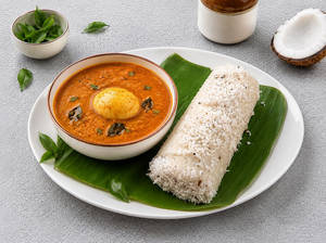 Puttu With Egg Curry