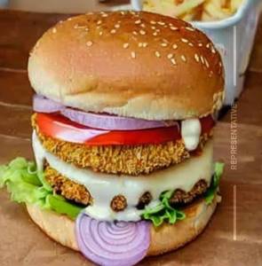 Veg Double Tikki Burger
