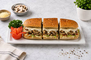 Mushroom Cheese Sub Sandwich