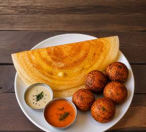 1 Ghee Dosa With [5 Pieces] Karam Paniyaram [Ghee Dosa Snack Combo]